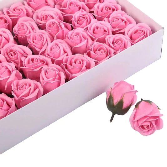 Handmade Soap Rose Flowers, Latex Artificial Florals 4.5x7cm for DIY Crafts, Bouquets, Home Décor, Ideal Gift for Birthdays, Weddings, Mother's Day – 20pcs Set