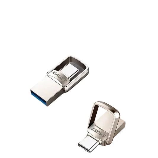 USB Flash Drive 3.2, 120Mb/s, Type-C & USB-A Interface, High-Speed Data Transfer, Metal Zinc Alloy, 30x15.5x6.5mm, OTG Compatible Memory Stick