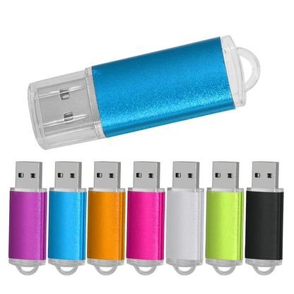 Metal USB Flash Drive 64GB 32GB 16GB 8GB 4GB USB 2.0, High Speed Memory Stick for Windows, Photography, and Business Use