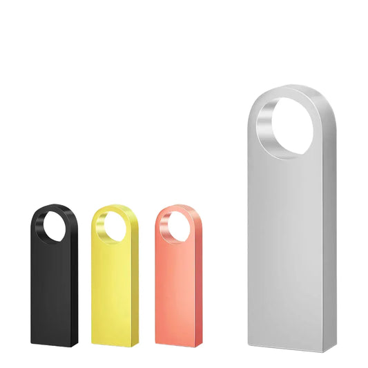 Waterproof Metal USB Flash Drive Memory Stick 64GB 32GB 16GB 8GB 4GB, Portable USB 2.0 Pen Drive, High-Speed Data Transfer, Stylish Silver Design for PC and Laptop