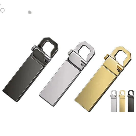Waterproof Metal USB Flash Drive 128GB 64GB 32GB 16GB 8GB, Durable USB 2.0 Memory Stick for Data Storage and Transfer