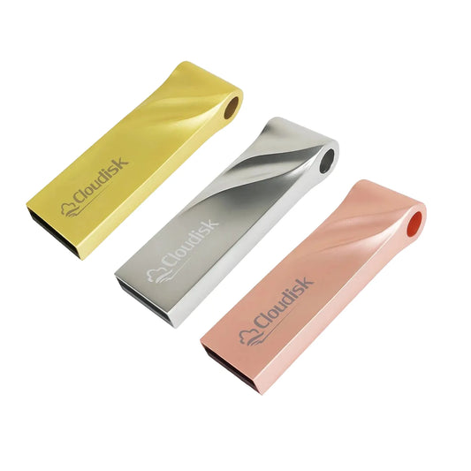 USB Flash Drive Metal 1GB-128GB, Portable USB2.0 Memory Stick for PC & Laptop, High-Speed Data Storage, Compact Design, CE RoHS Certified