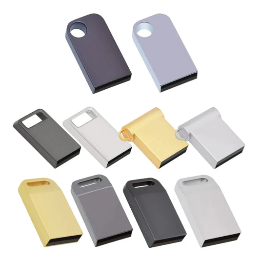 Ultra Compact Metal USB Flash Drive 64GB, 32GB, 16GB, 8GB, 4GB, 2GB, 1GB - High-Speed USB 2.0 Memory Stick for Photography, Business, Wedding Gifts