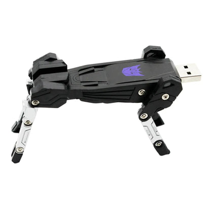 USB Flash Drive 64GB 128GB, High Speed Memory Stick, Creative Transformers Design, USB 2.0 Interface, Black Yellow White Plastic, Ideal for Business Gifts and Data Storage