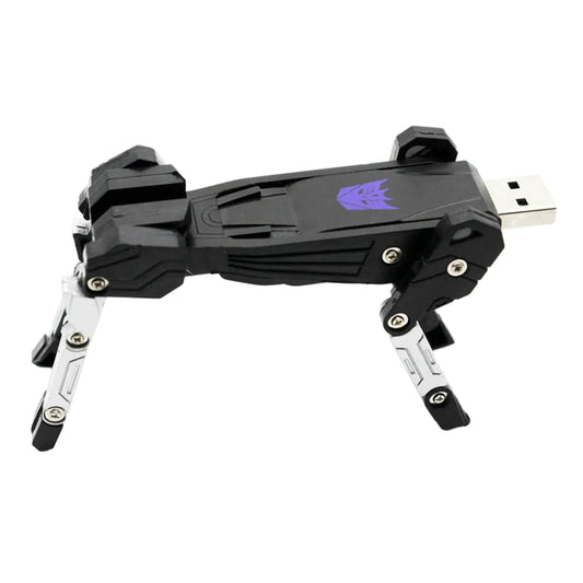 USB Flash Drive 64GB 128GB, High Speed Memory Stick, Creative Transformers Design, USB 2.0 Interface, Black Yellow White Plastic, Ideal for Business Gifts and Data Storage