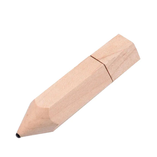 Wooden Pencil USB Flash Drive Maple Wood Memory Stick 64GB/32GB/16GB/8GB/4GB - Creative Storage for Laptop, PC, TV - USB 2.0 Portable Data Storage Device