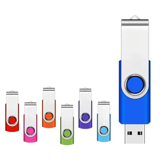 USB Flash Drive 128GB/64GB/32GB/16GB/8GB/4GB Memory Stick - High Speed, Colourful, Portable Storage for Laptop, PC, TV - Creative Business Gift Keychain