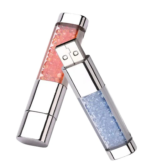 Crystal USB Flash Drive 64GB 32GB 16GB 8GB - Waterproof, Shockproof Pen Drive for PC & Photography Studios, High-Speed Memory Stick in Colourful Design, Ideal Business Gift