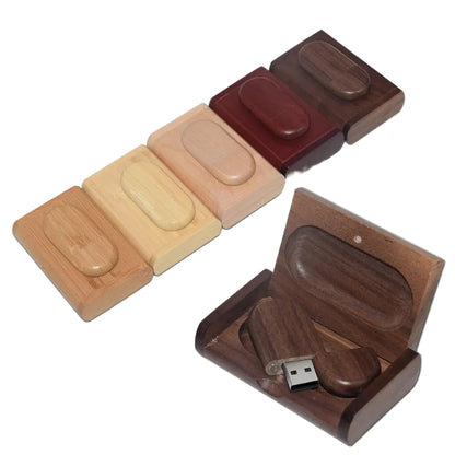 Custom Wooden USB Flash Drive with Gift Box, 64GB/32GB/16GB/8GB Memory Stick for Photography, Weddings, Business, USB 2.0 Pen Drive, Creative Storage Solution