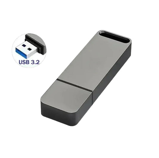16TB USB3.2 Flash Drive, OTG Portable Storage Device, Metal Body, High Speed Transfer, Waterproof Memory Stick, Compatible with Type-C and Computers
