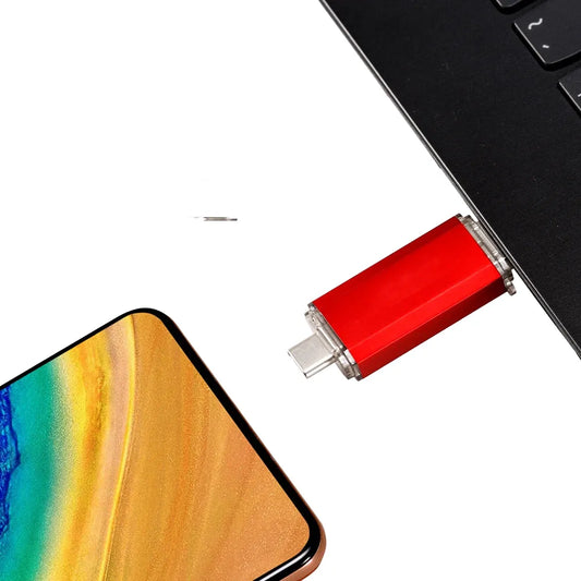 USB Flash Drive 64GB Metal USB 3.0 Type-C Dual Port Pen Drive for Phone/PC, High-Speed OTG Memory Stick, Portable Storage Solution