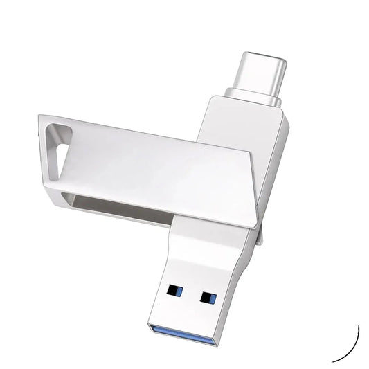 64GB Rotatable Type-C USB 3.0 Flash Drive – Durable, Waterproof, Shatterproof Storage for PC, Laptop, Phone, Car, TV – Ideal for Business & Photography