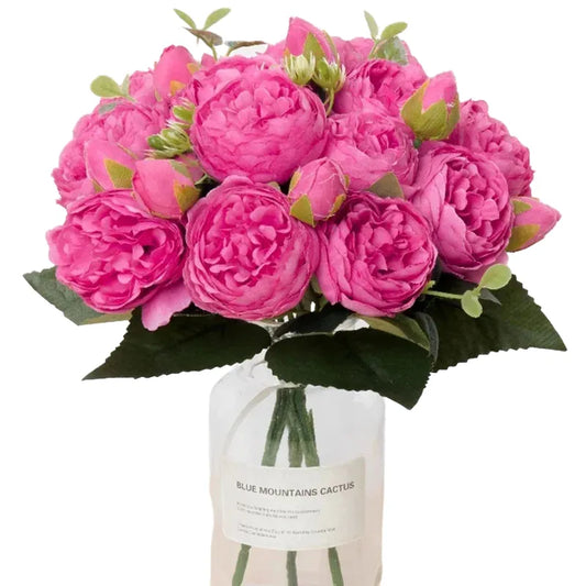 Silk Peony Rose Artificial Flower Bouquet for Wedding, Home Decor, Bridal Props, Indoor Events, Gift Arrangement, Photography Backdrop, Versatile Floral Accent