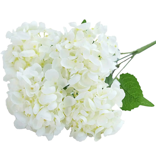 Silk Hydrangea Artificial Bouquet, Decorative Floral Arrangements, Pink White Blue Purple Blooms for Bridal Shower, Indoor Wedding Centerpieces, Home Decor
