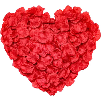 Artificial Silk Rose Petals 1000pcs for Romantic Occasions, Wedding, Anniversary, Proposal, Valentine's Floral Decor, Non-Woven Indoor Home Decoration