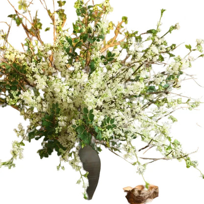 Artistic White Artificial Flower Branch 100cm | Silk Texture | Home & Event Decor | Ideal for Weddings, Anniversaries & Indoor Decoration