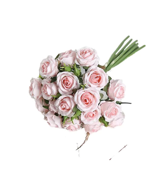 Artificial Rose Bouquet, 18 Stems, Non-Woven Fabric Flowers for Home Decoration, Ideal for Anniversaries, Weddings, Birthdays, Indoor Floral Arrangement, No Maintenance Needed