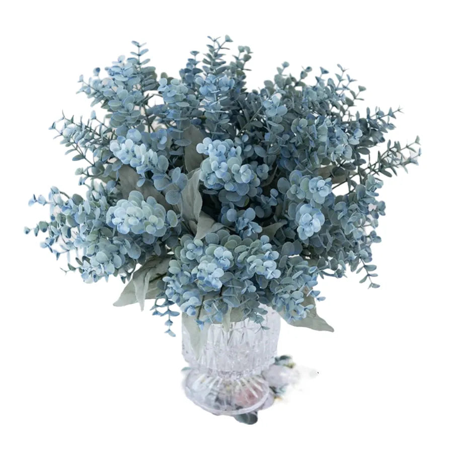 artificial rose bouquet plastic eucalyptus for weddings home decor wreaths crafts vases party accessories indoor decoration