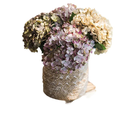 Silk Hydrangea Artificial Flower Bouquet for Home Decor, Weddings, Parties, Baby Showers, and More - Elegant Faux Floral Arrangement for Indoor and Outdoor Use