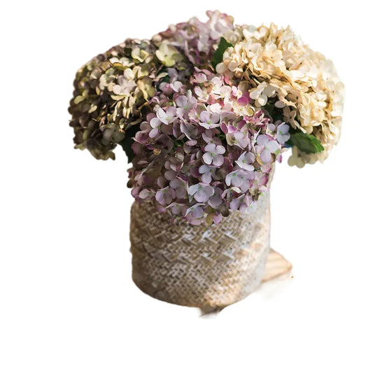 Silk Hydrangea Artificial Flower Bouquet for Home Decor, Weddings, Parties, Baby Showers, and More - Elegant Faux Floral Arrangement for Indoor and Outdoor Use