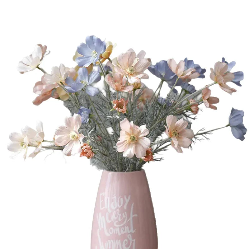 artificial gerbera daisy flower 60cm white silk stem for home, wedding, table, indoor decor - perfect for anniversary, baby shower, bridal party, birthday, housewarming