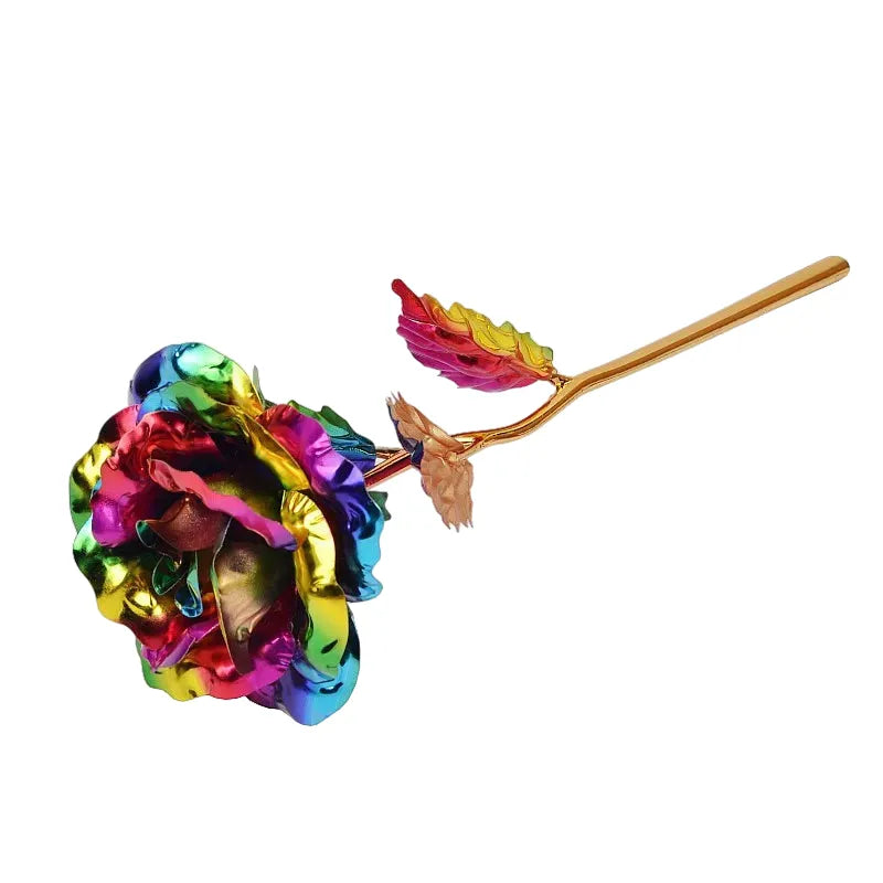 artificial gold rose flower gift box - handcrafted decorative floral branch for weddings, parties, and celebrations - perfect for valentine's, anniversaries, and home décor