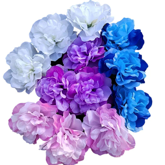 Silk Artificial Dahlia Flower Heads 100pcs 10cm for Home Décor, Wedding, Bridal Shower, Outdoor Event Decoration, DIY Wreaths, Gift Box Fillers, Silk Rose Style