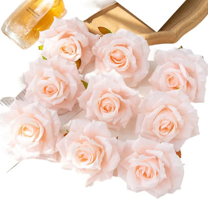 100PC 10CM Artificial Silk Rose Heads for Scrapbooking, Home Decor, Wedding, Party, Garden Arch, Anniversary, Baby Shower, Bridal Celebrations