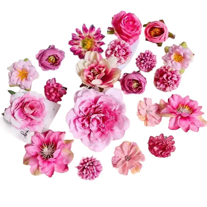 Artificial Silk Rose Flowers, 3/21 Pcs, Mixed Colours, Home and Wedding Decor, Anniversary, Baby Shower, Birthday, DIY Crafts, Decorative Bouquets, Indoor Use