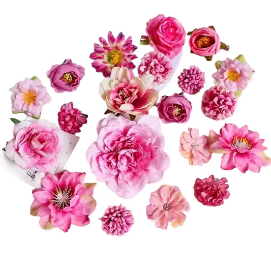 Artificial Silk Rose Flowers, 3/21 Pcs, Mixed Colours, Home and Wedding Decor, Anniversary, Baby Shower, Birthday, DIY Crafts, Decorative Bouquets, Indoor Use