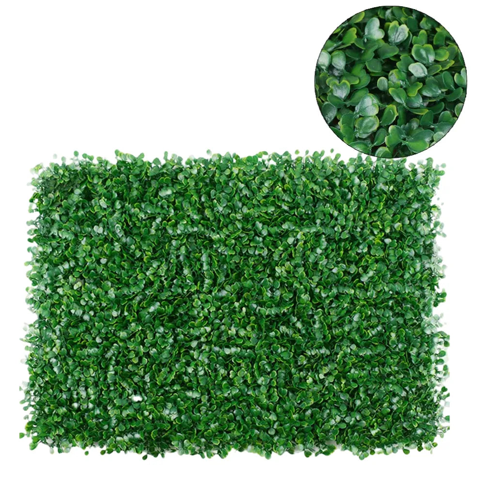 artificial grass wall panel 40x60cm | foliage hedge mat | decorative greenery for garden, fence, and home décor | outdoor use, floor placement, plastic material