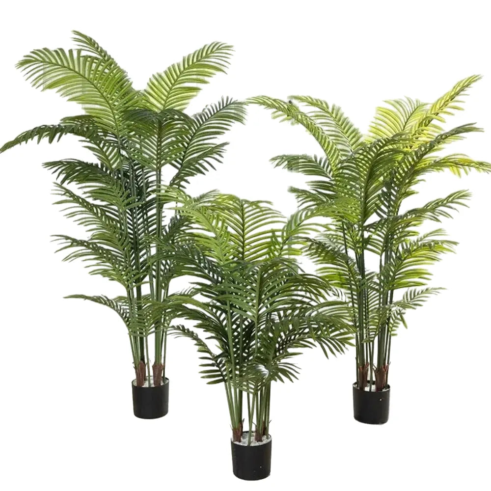 artificial palm tree 90/120cm, plastic 9-leaf tropical plant for indoor floor, garden, exhibition display, home bonsai decoration, realistic scattered tail design