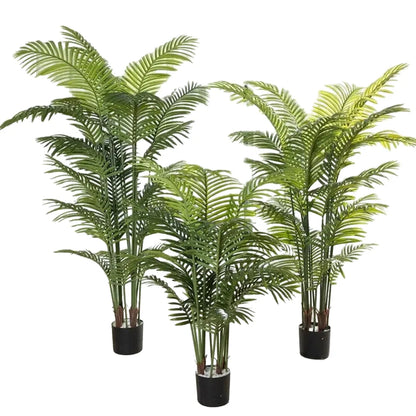 Artificial Palm Tree 90/120cm, Plastic 9-Leaf Tropical Plant for Indoor Floor, Garden, Exhibition Display, Home Bonsai Decoration, Realistic Scattered Tail Design