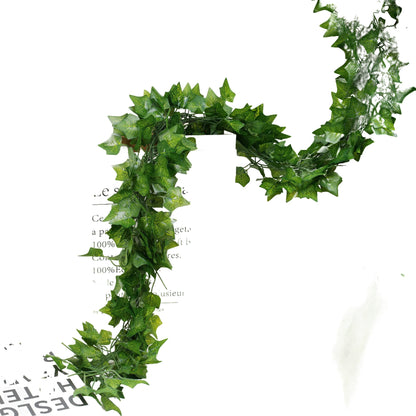 Artificial Green Ivy Leaf Vine Garland, Silk Hanging Decoration, 2.1M Length, Home Garden Decor, Wedding Party Display, Outdoor Use, DIY Crafts, Wall Accent