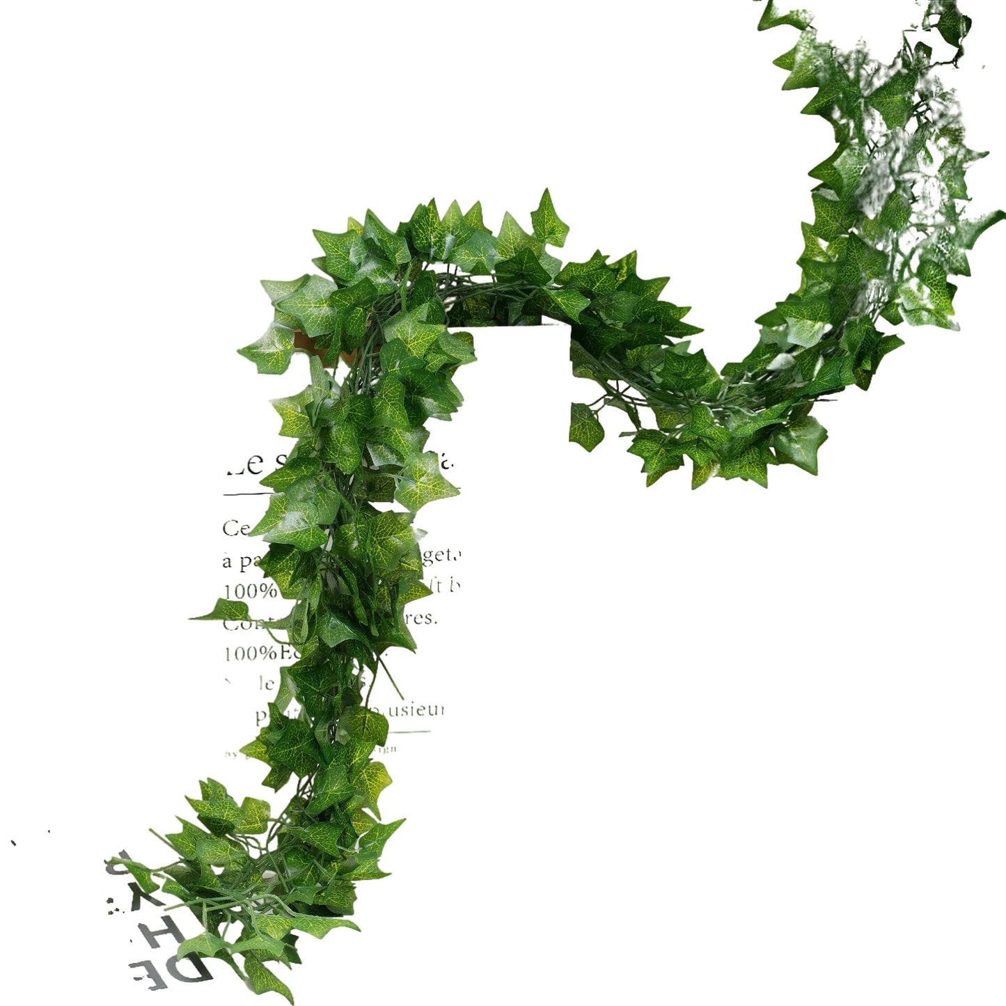 artificial green ivy leaf vine garland, silk hanging decoration, 2.1m length, home garden decor, wedding party display, outdoor use, diy crafts, wall accent