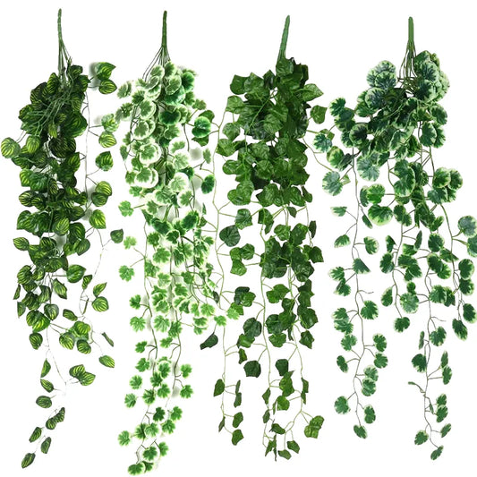 90cm Artificial Ivy Vine Garland, Green Leaf Creeper for Wall Hanging, Home Garden Decor, Wedding Party Display, Outdoor Plastic Plant, 1pc