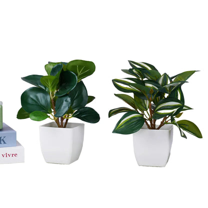 Artificial Bonsai Plant in Pot, Green Plastic Potted Ornament for Home, Office, Hotel, or Wedding Decor, Desktop Decoration, Ideal for Gifts and Outdoor Use, 1 Piece