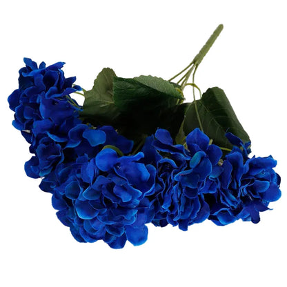 Artificial Hydrangea Silk Flowers 5 Heads Bouquet for Home Decor, Wedding Arrangements, Party Centrepieces, Indoor Decorative Floral Branch, Anniversary and Event Decorations