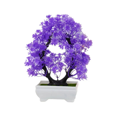 Artificial Bonsai Plant Ornament with Pot, Small Plastic Tree for Home, Office Decor, Party Decoration, Indoor Desktop Display, Ideal for Anniversaries and Exhibitions