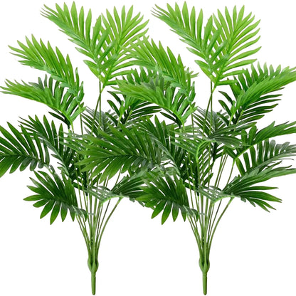 Artificial Monstera Palm Leaf 24 Leaves | Faux Tropical Plant Decoration for Outdoor Floor Display | PVC Army Green for Baby Shower, Events, Exhibitions | 1pc