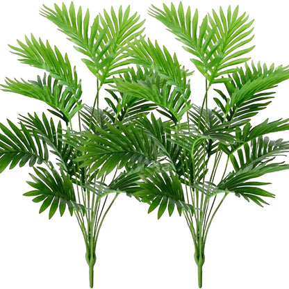Artificial Monstera Palm Leaf 24 Leaves | Faux Tropical Plant Decoration for Outdoor Floor Display | PVC Army Green for Baby Shower, Events, Exhibitions | 1pc