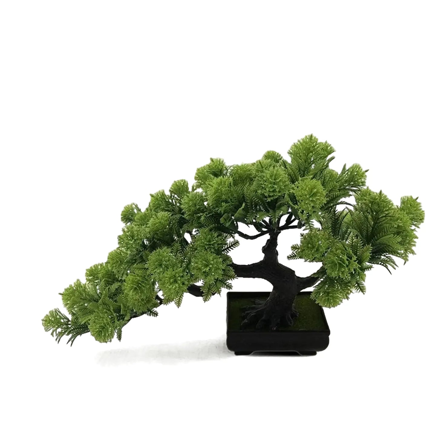 artificial bonsai tree plastic potted plant, desktop ornament for living room, office, bookshelf & windowsill decor, indoor tabletop display, home & farmhouse decoration
