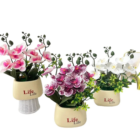 Luxury Nordic Style Artificial Orchid - Elegant Butterfly Orchid Bonsai for Indoor Home Decoration, Perfect for Anniversaries, Birthdays, Parties, and Showers