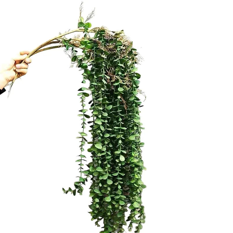 artificial eucalyptus vine, 104cm length, rattan material, hanging decorative branch, ideal for home, garden, outdoor, and wedding décor, greenery accent