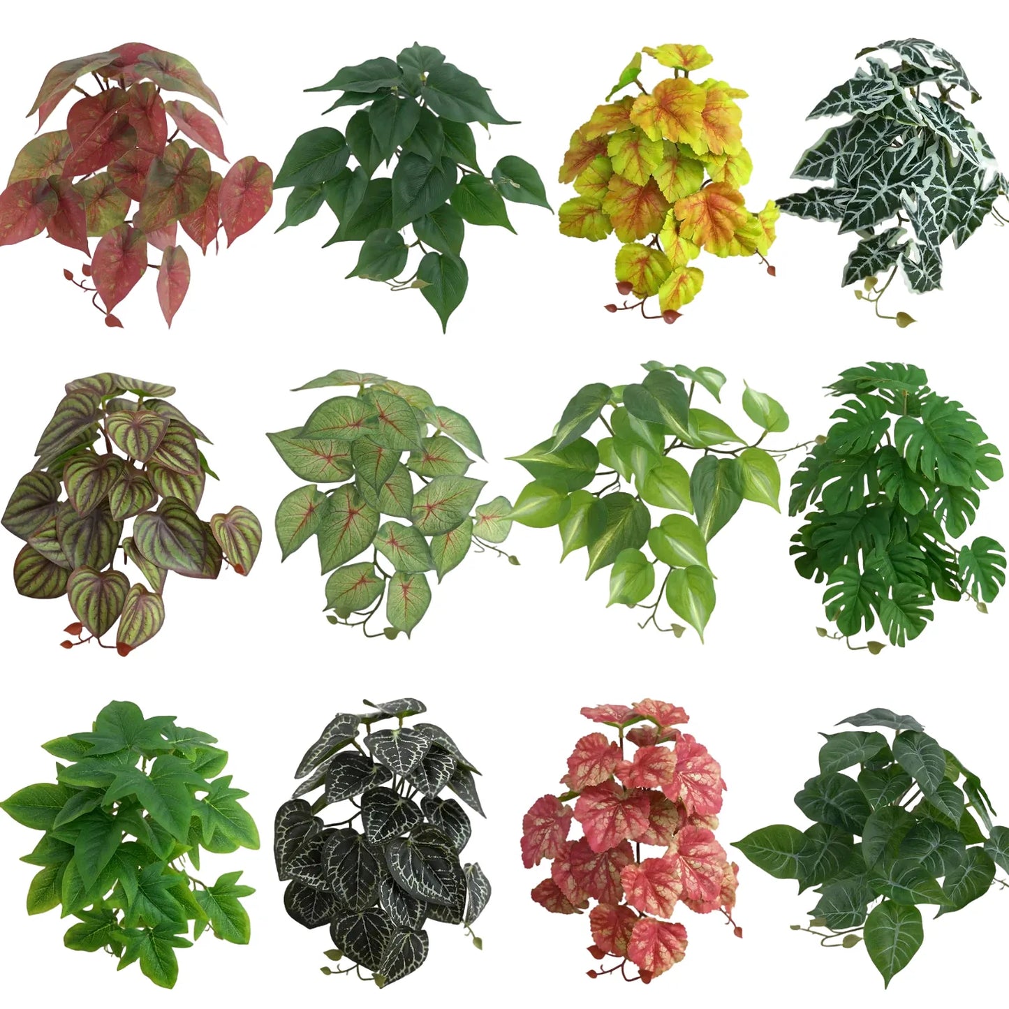 artificial plant monstera pothos, lifelike leaf with stem, decorative greenery for living room, hotel, office, and window display, indoor and outdoor home decor