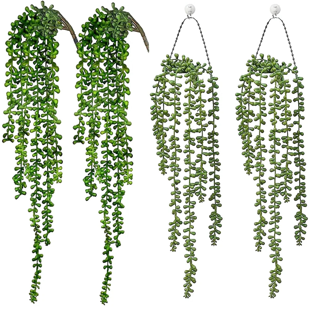 artificial eucalyptus vine hanging plant silk greenery for home indoor wall decor, shelf decoration, potted mandala style, ideal for anniversary, exhibition display