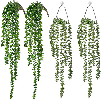 Artificial Eucalyptus Vine Hanging Plant Silk Greenery for Home Indoor Wall Decor, Shelf Decoration, Potted Mandala Style, Ideal for Anniversary, Exhibition Display