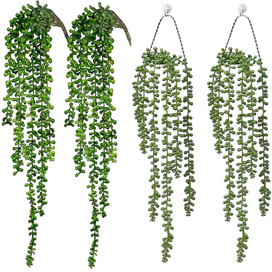 Artificial Eucalyptus Vine Hanging Plant Silk Greenery for Home Indoor Wall Decor, Shelf Decoration, Potted Mandala Style, Ideal for Anniversary, Exhibition Display