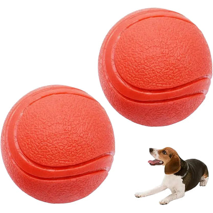 Eco-Friendly Rubber Dog Chew Ball - Non-Toxic, High Bounce, Tooth Cleaning, Bite-Resistant, Ideal for Dogs of All Ages, Fetch & Training, Indoor/Outdoor Fun