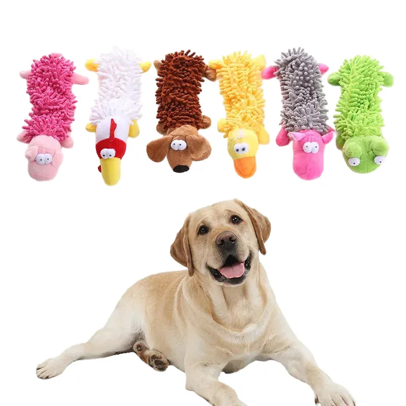 interactive squeaky plush dog toy | soft fleece for puppies & small dogs | safe, durable, stimulating play | ideal for exercise & indoor fun | perfect gift for pet owners